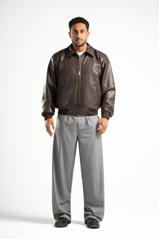 Lineage Brown Leather Jacket