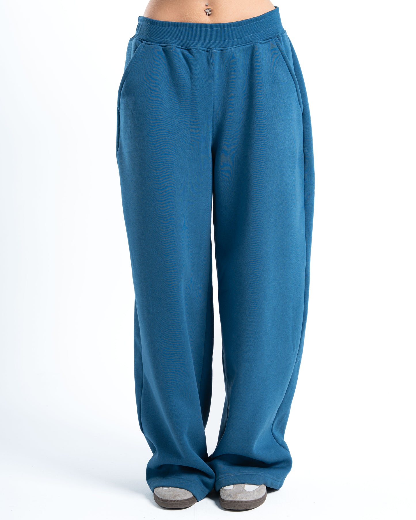 Womens Indigo Wide-Leg Pants