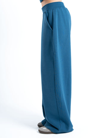 Womens Indigo Wide-Leg Pants