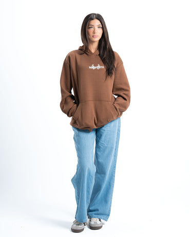 "Silently Reposting" Brown Hoodie