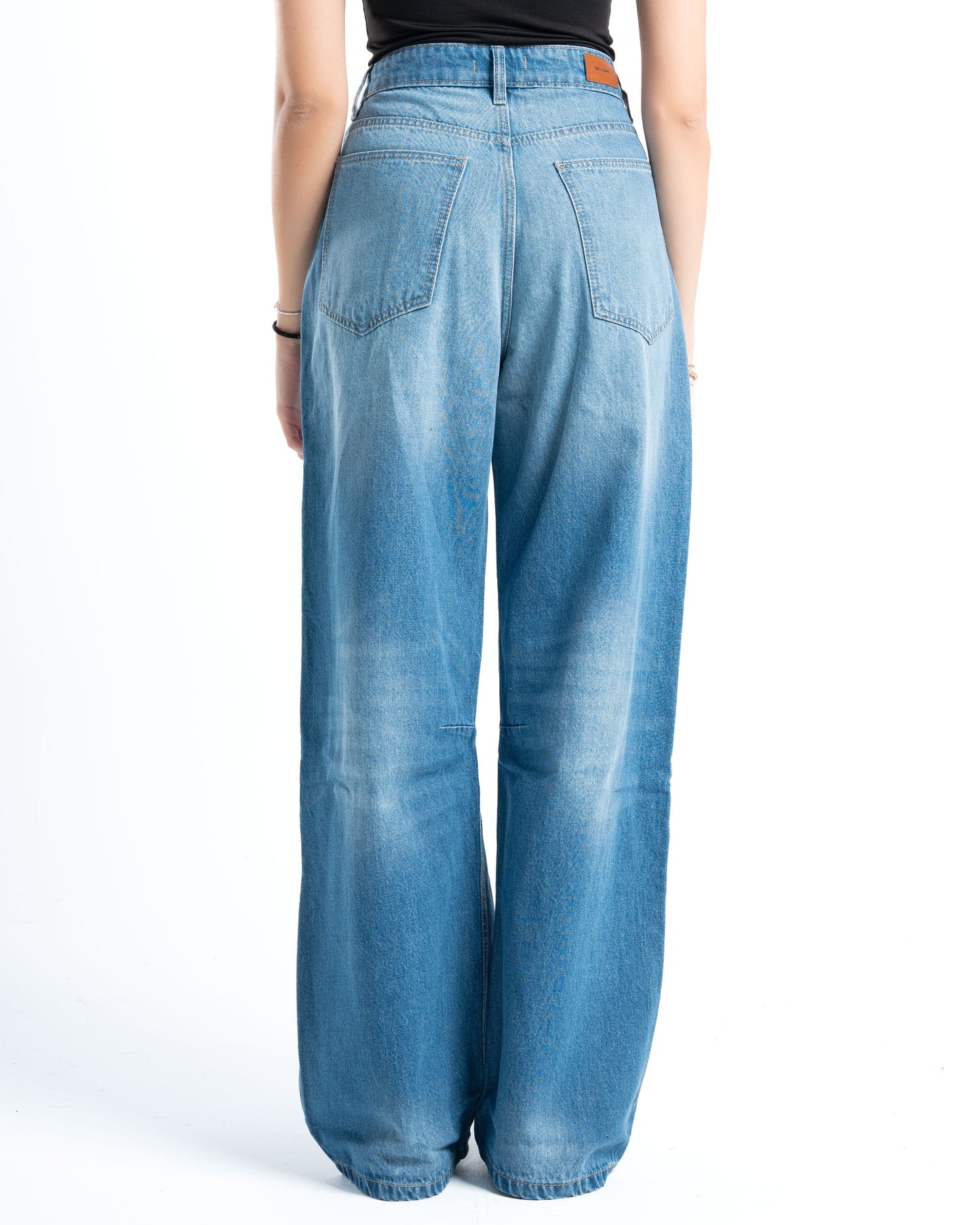 Mid Wash Oversized Denim Pants