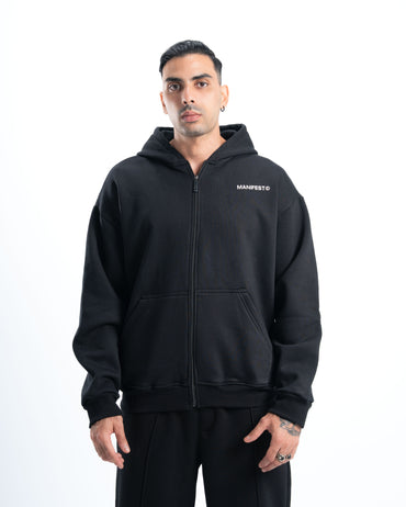 Manifest Black Zip Hoodie