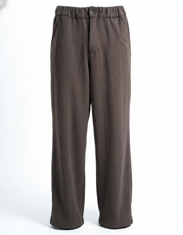Olive Wide-Leg Pinstripe Pants