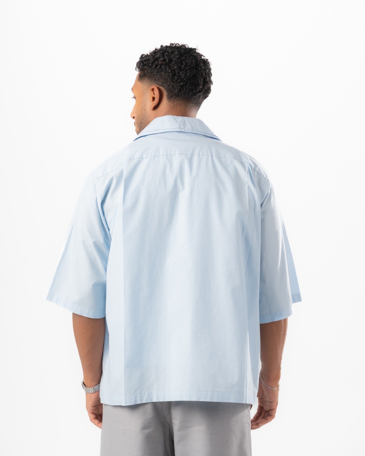 Baby Blue Boxy Summer Shirt