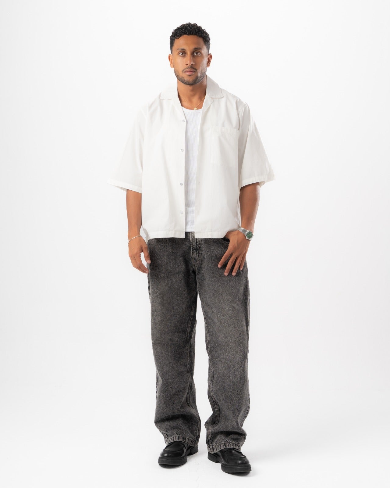 White Boxy Summer Shirt