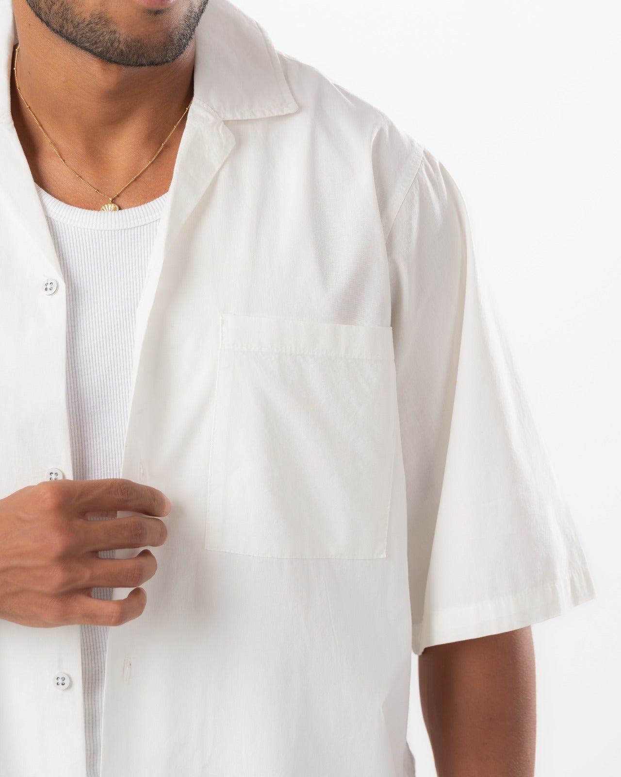White Boxy Summer Shirt