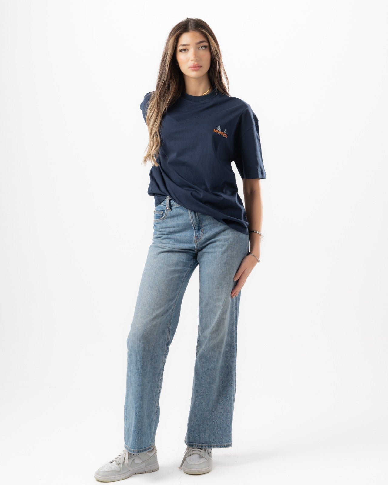 Navy Boxy Summer Tee