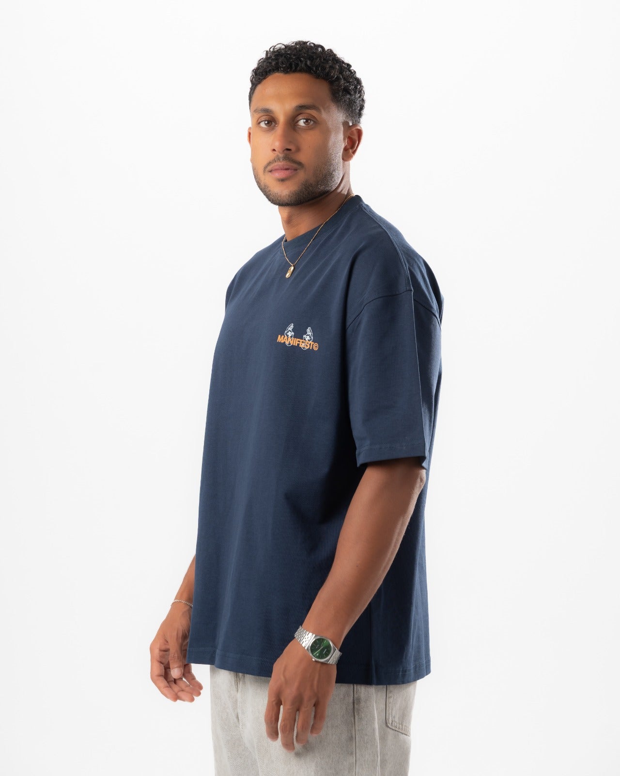 Navy Boxy Summer Tee