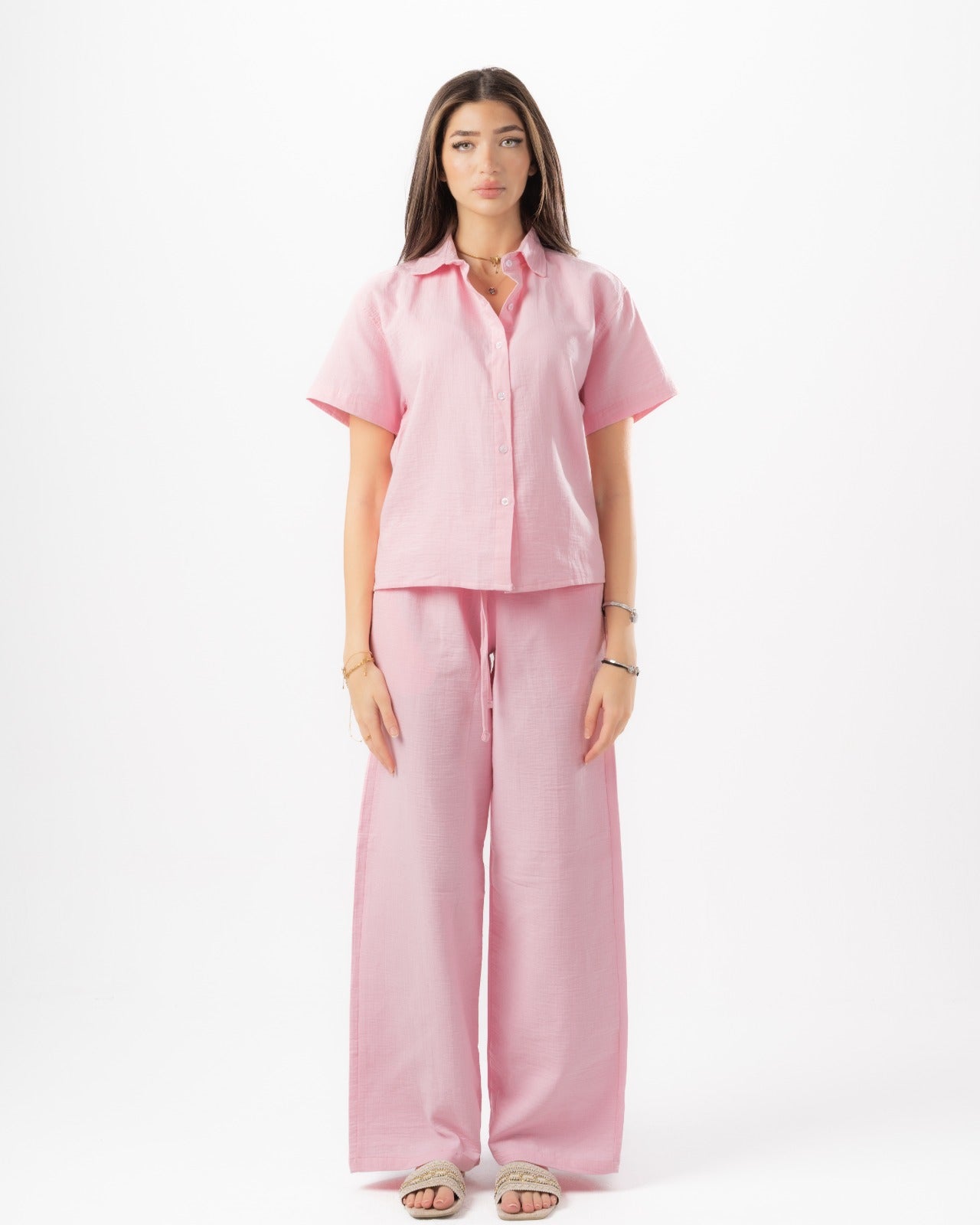 Baby Pink Women Summer Pants