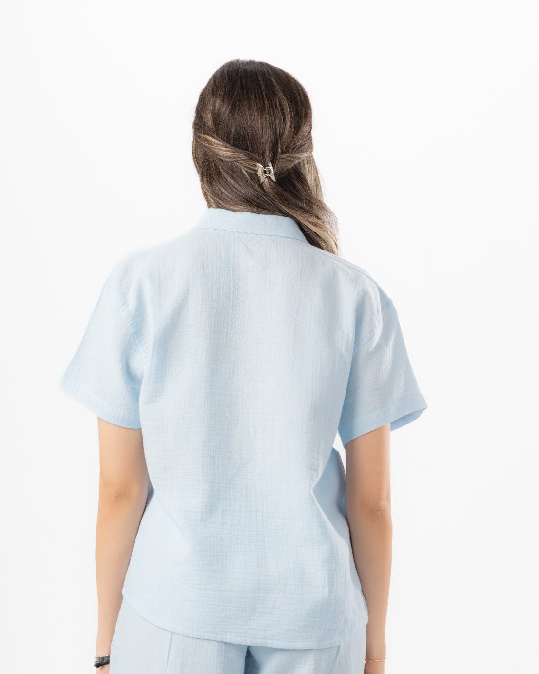 Baby Blue Women Summer Shirt