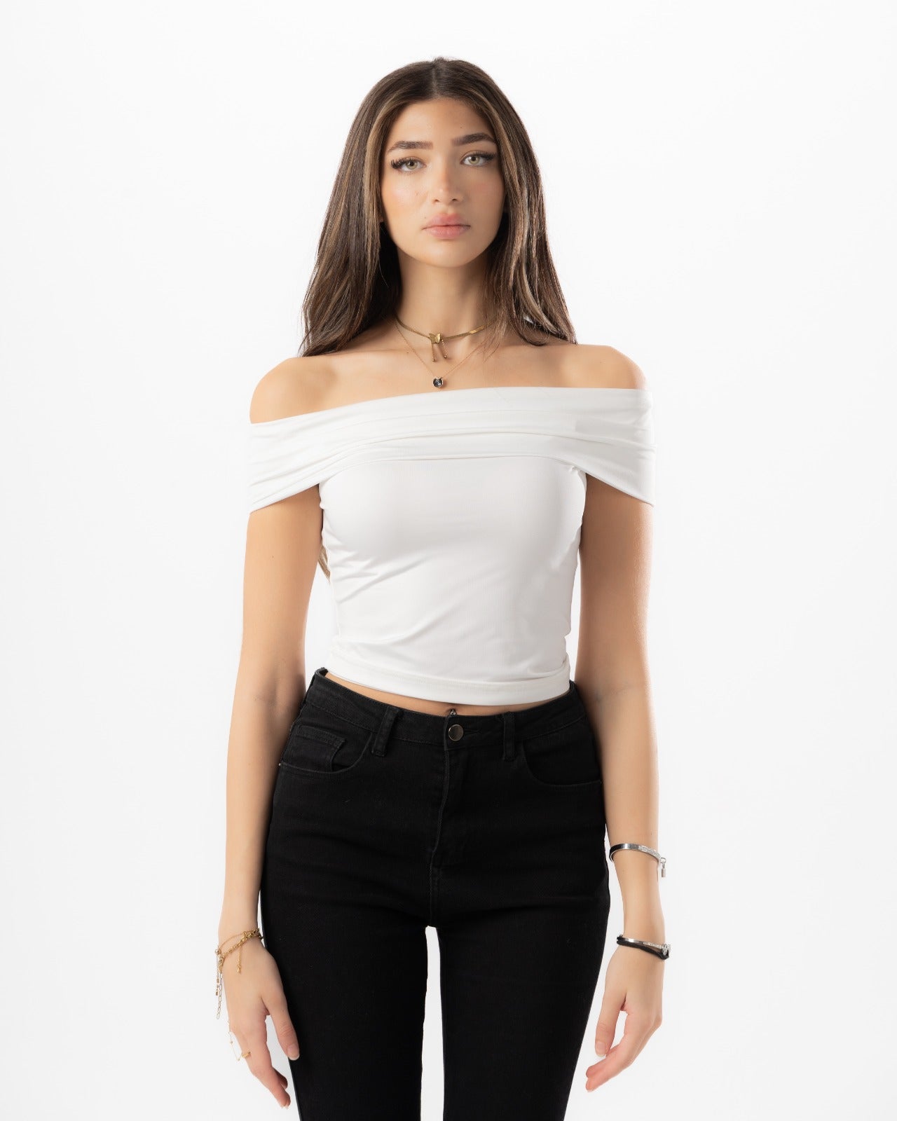 White Off-Shoulder Top