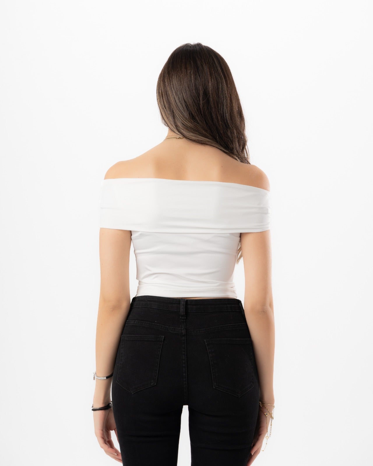 White Off-Shoulder Top