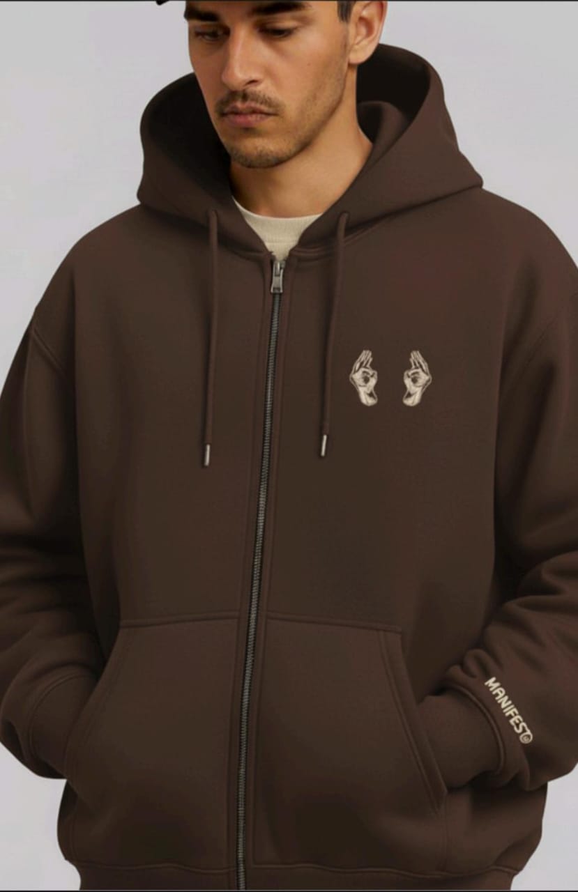 Unisex Oversize Brown Jacket