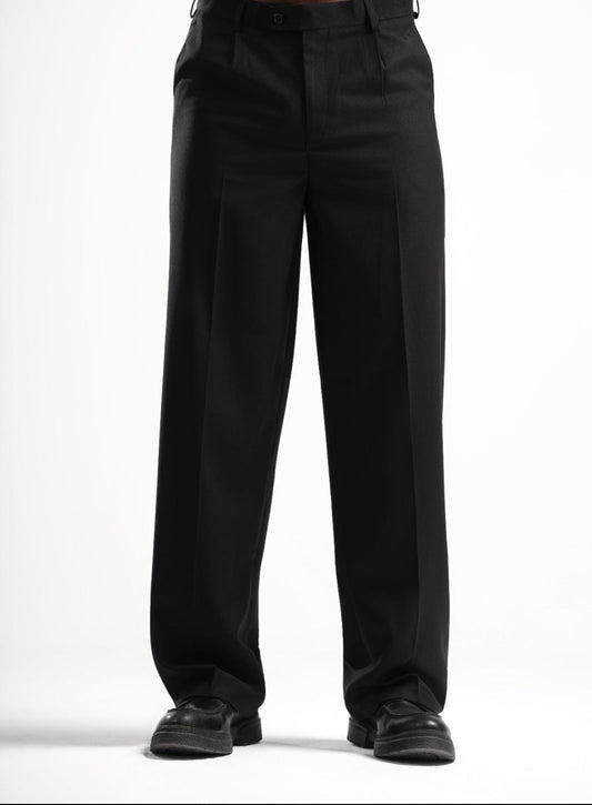 Men’s Black Pleated Pants
