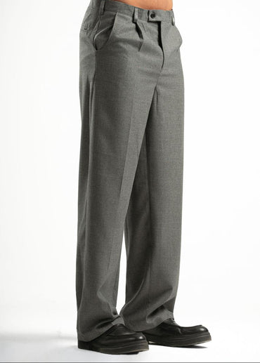 Men’s Dark Grey Pleated Pants