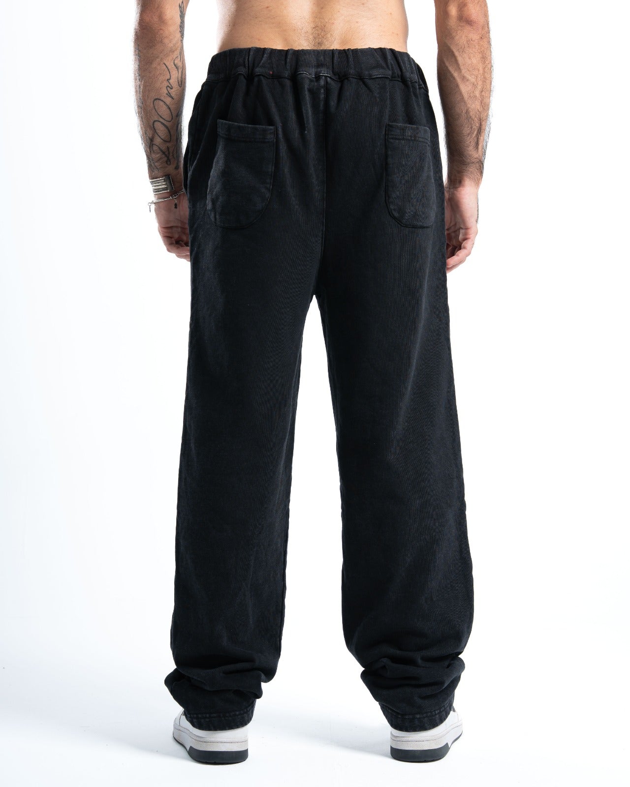 Unisex Dark Grey Washed Pants