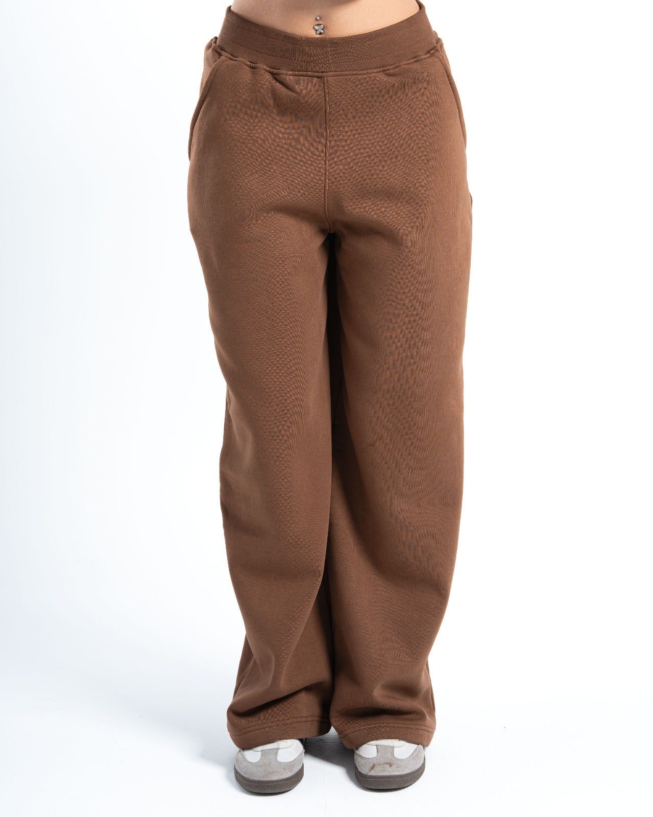 Womens Brown Wide-Leg Pants
