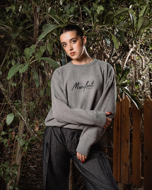 Dark Grey Signature Knitted Pullover