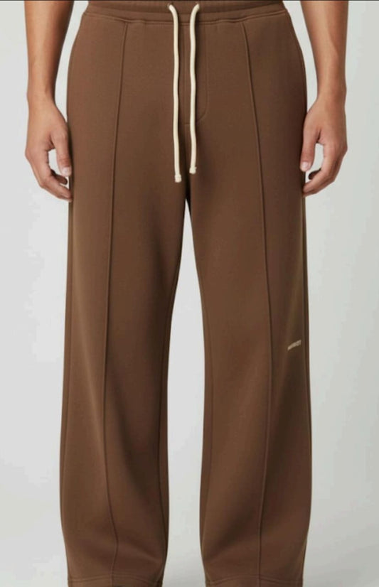 Mens Brown Widelege Sweatpants