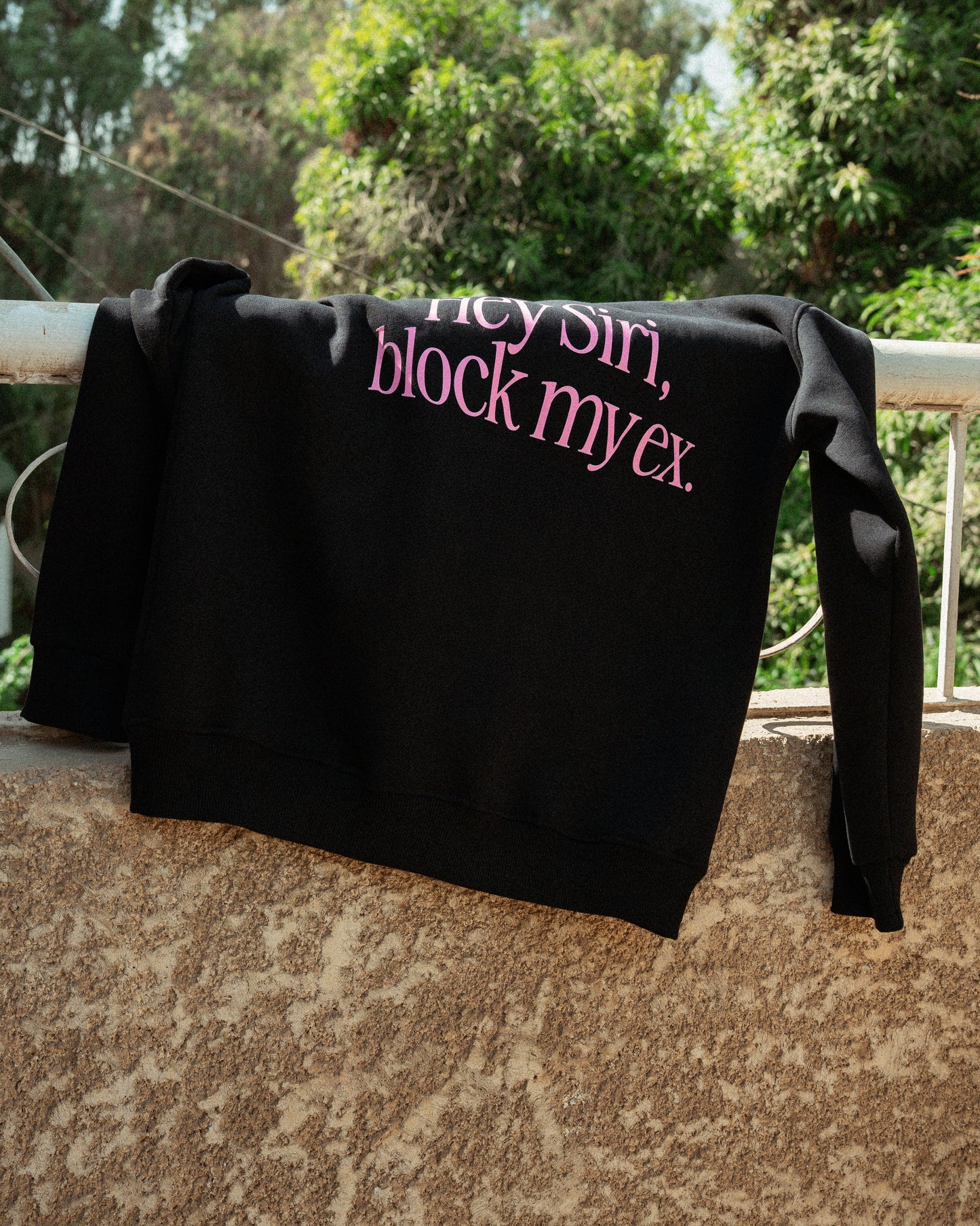 "Hey Siri, Block My Ex" Black Hoodie