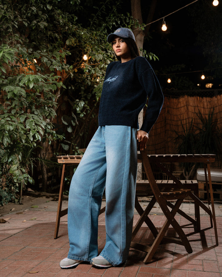 Navy Signature Knitted Pullover