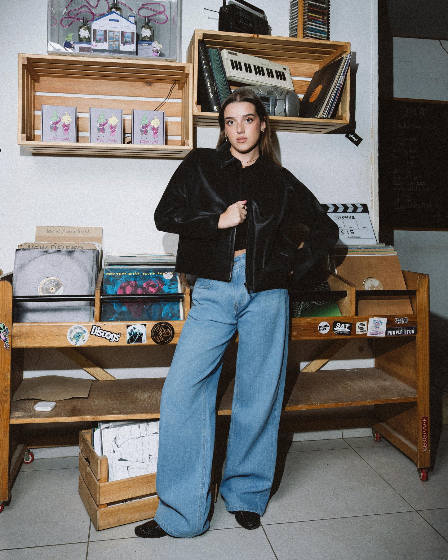 Light Wash Wide-Leg Denim Pants