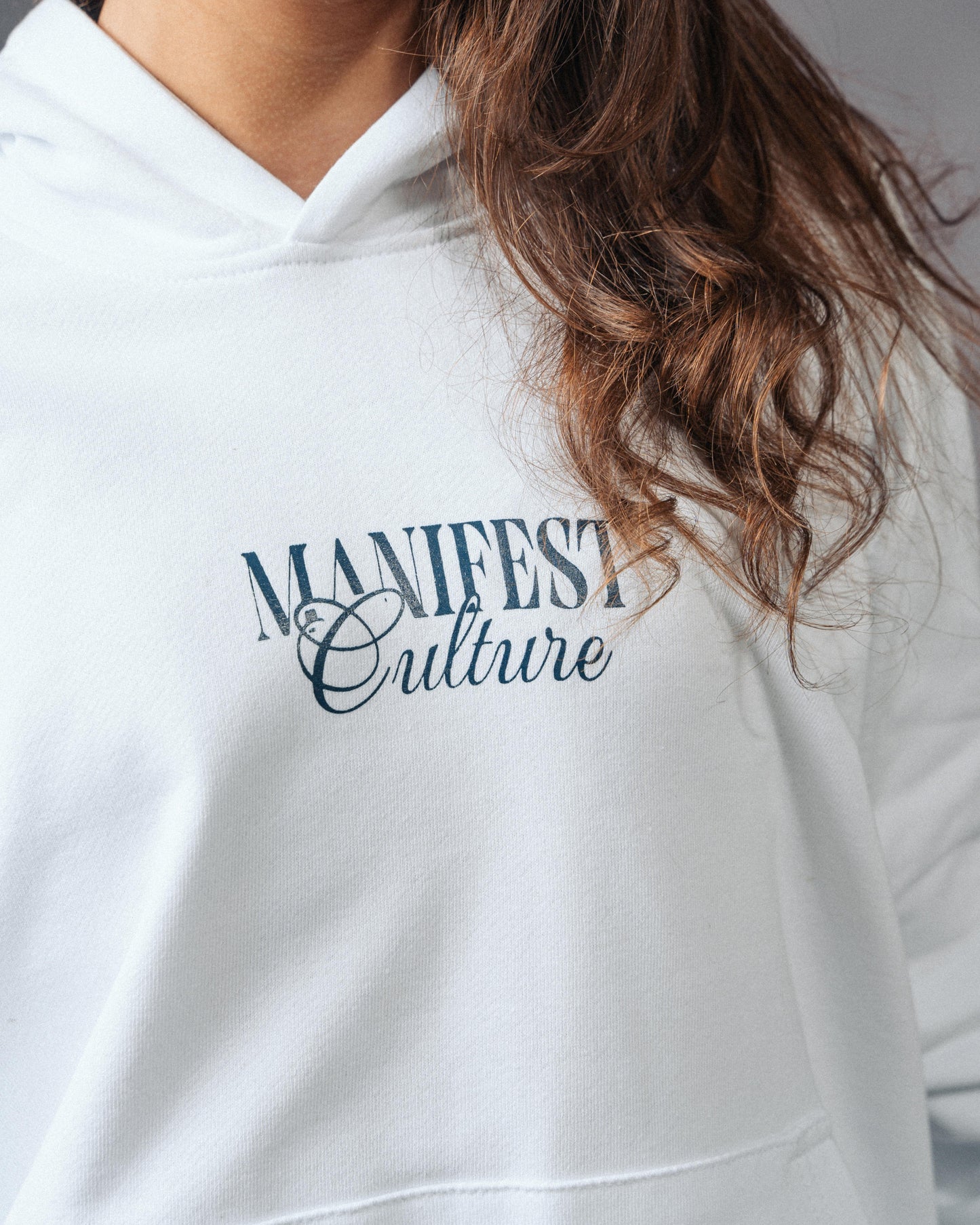 “Manifest Culture” White Hoodie