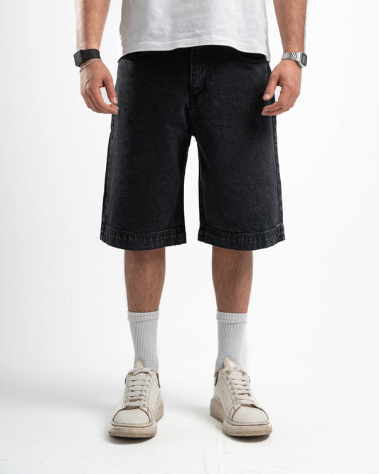 Black Denim Jorts