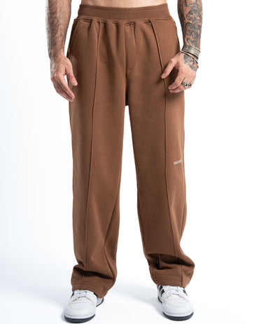 Brown Wide-Leg Core Sweatpants