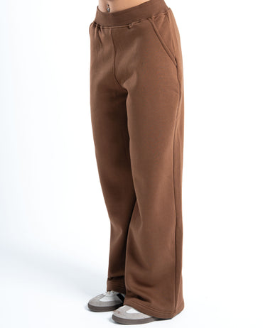 Womens Brown Wide-Leg Pants
