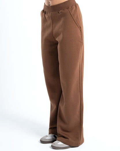 Womens Brown Wide-Leg Pants