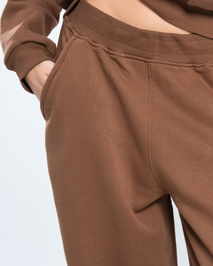 Womens Brown Wide-Leg Pants