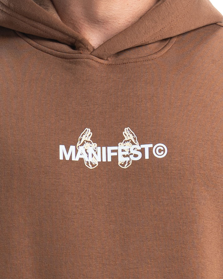 "Silently Reposting" Brown Hoodie