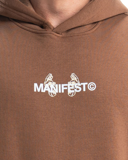 "Silently Reposting" Brown Hoodie
