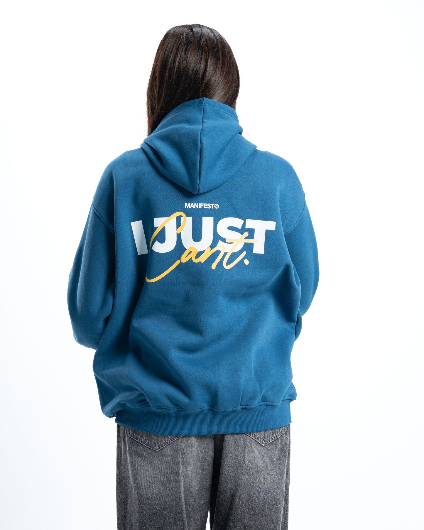 "I Just Cant" Teal Blue Hoodie