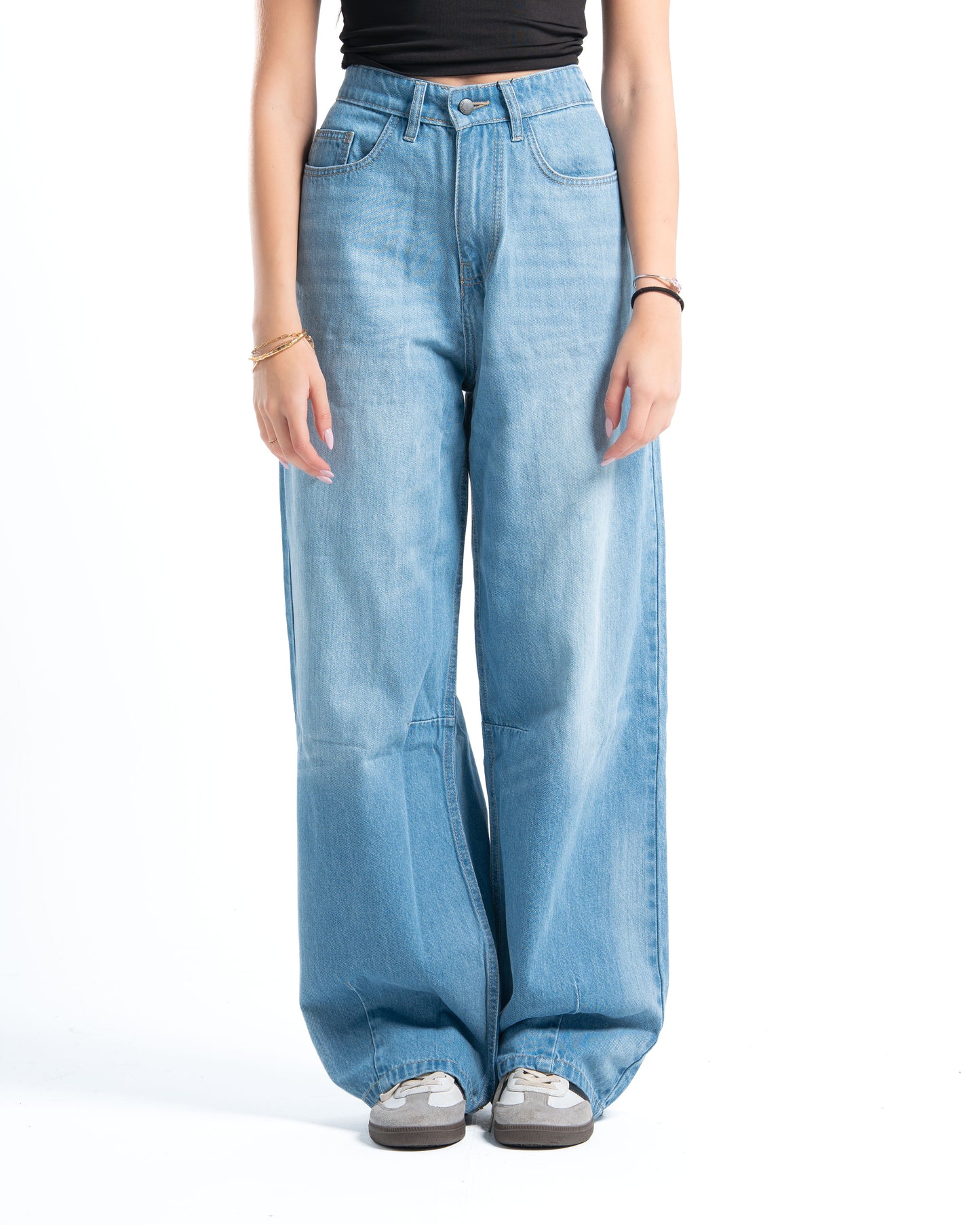 Light Blue Wash Oversized Denim Pants