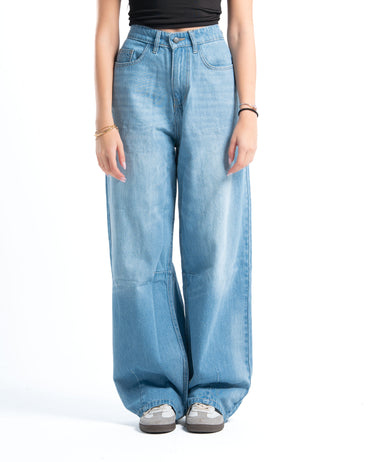 Light Blue Wash Oversized Denim Pants
