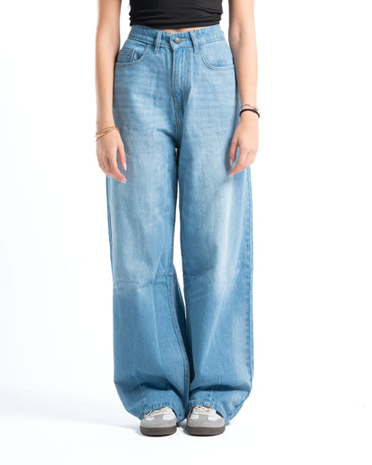 Light Blue Wash Oversized Denim Pants