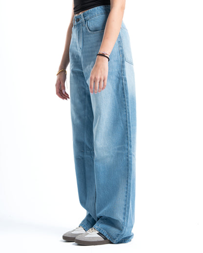 Light Blue Wash Oversized Denim Pants