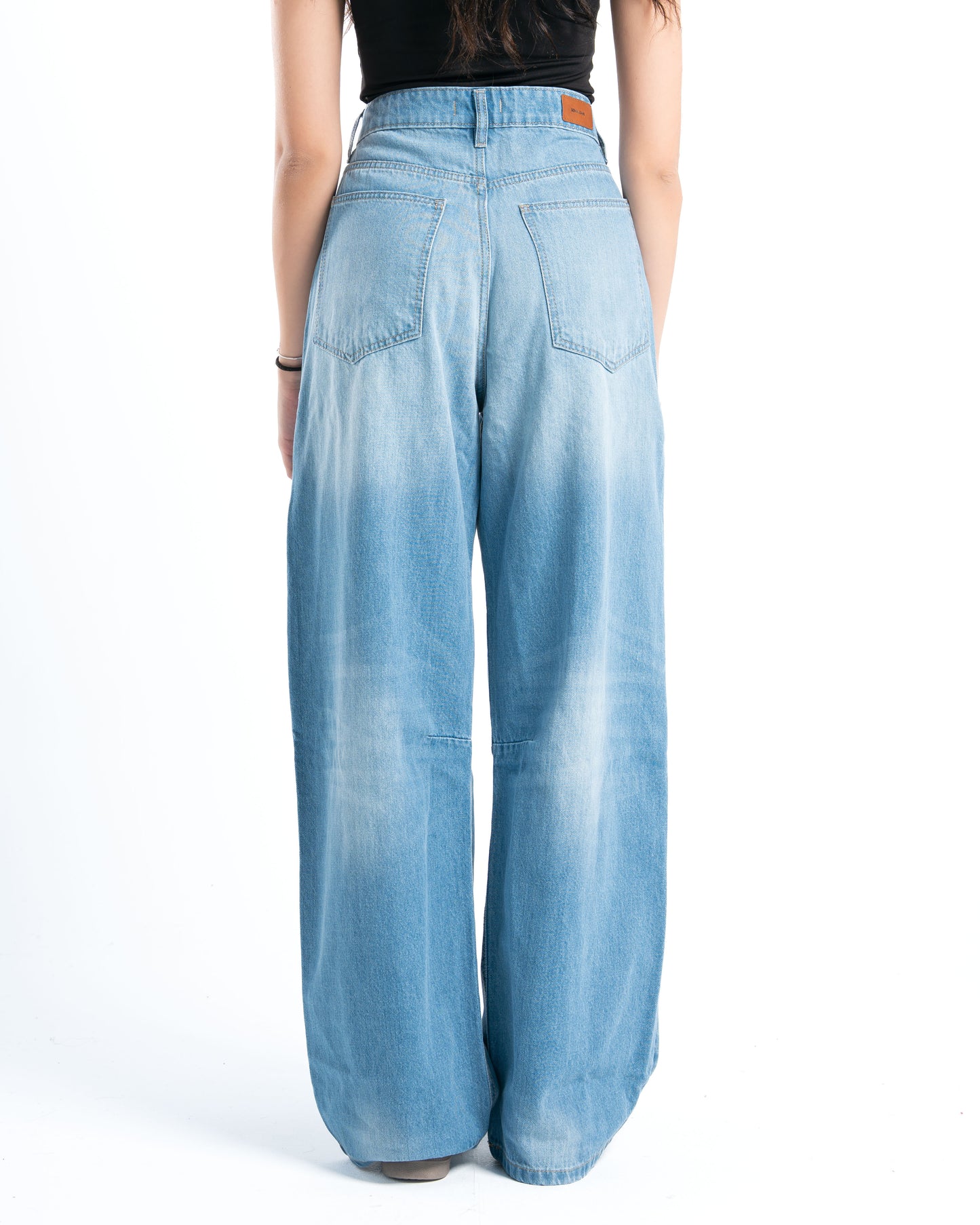 Light Blue Wash Oversized Denim Pants