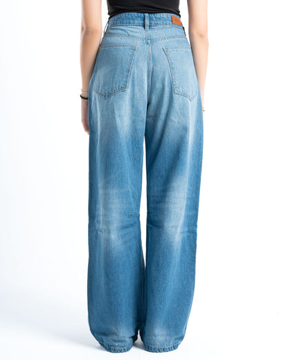 Mid Wash Oversized Denim Pants