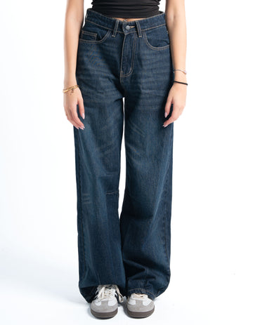 Dark Blue Wash Oversized Denim Pants
