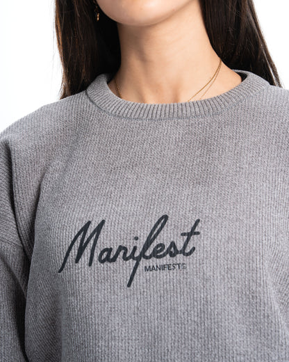 Dark Grey Signature Knitted Pullover