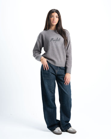 Dark Grey Signature Knitted Pullover