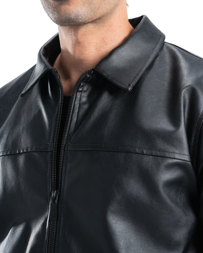 Mens Black Leather Jacket