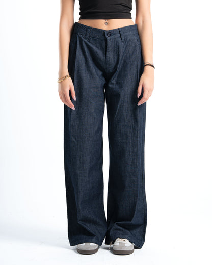 Navy Raw Denim Pants