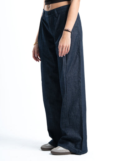 Navy Raw Denim Pants