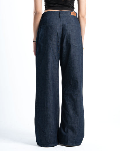 Navy Raw Denim Pants