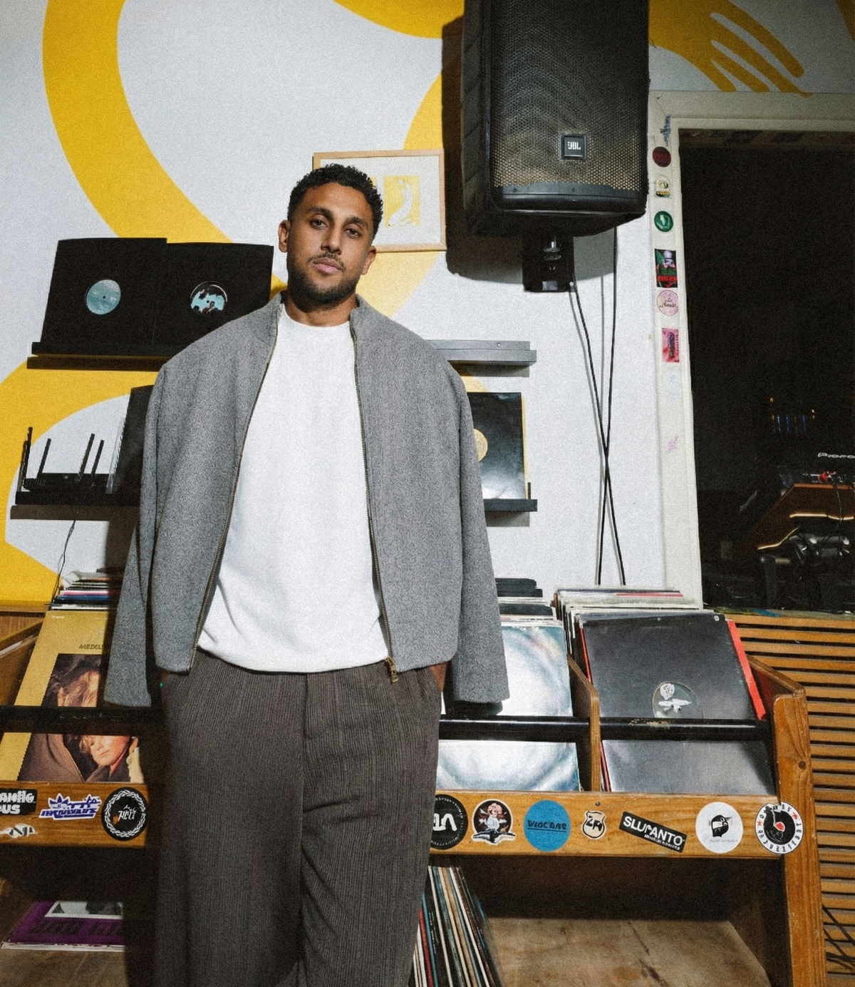 Grey Full Zip Knitted Pullover