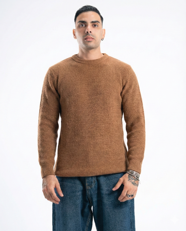 Coffee Round Knitted Pullover